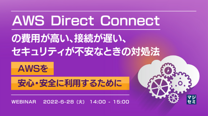 AWS Direct Connectの費用が高い、接続が遅い、セキュリティが不安なときの対処法